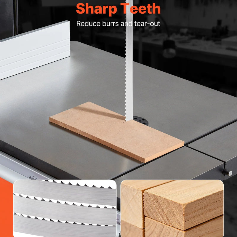 VEVOR lentzāģa asmens 2780 mm, 4 TPI, no SK5 augstas izturības oglekļa tērauda ar rūdītiem 18 HRC asiem zobiem, 16 mm platums, rezerves asmens kokapstrādes lentzāģiem, 1 gab.