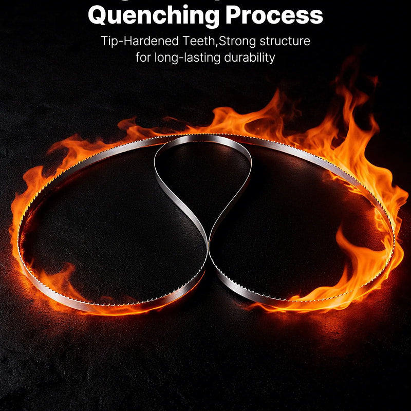 VEVOR lentzāģa asmens 3810 mm, 4 TPI, no SK5 augstas izturības oglekļa tērauda ar rūdītiem 18 HRC asiem zobiem, 19 mm platums, rezerves asmens kokapstrādes lentzāģiem, 1 gab.