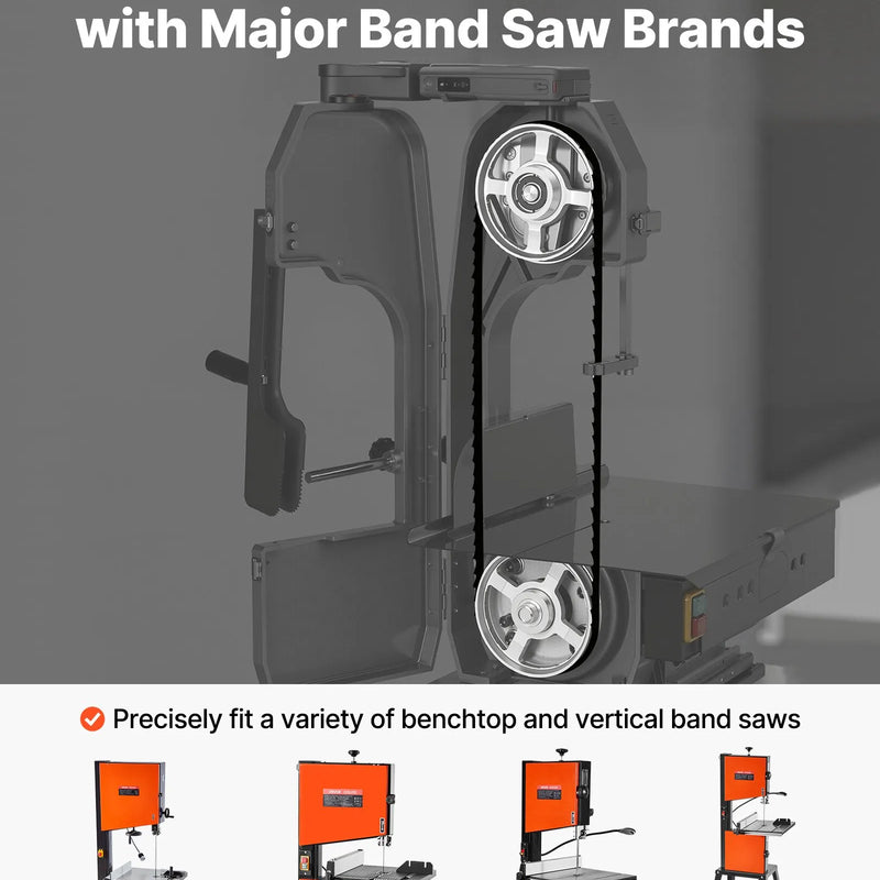 VEVOR lentzāģa asmens 1511 mm, 6 TPI, no SK5 augstas izturības oglekļa tērauda ar rūdītiem 15 HRC asiem zobiem, 6,35 mm platums, rezerves asmens kokapstrādes lentzāģiem, 1 gab.