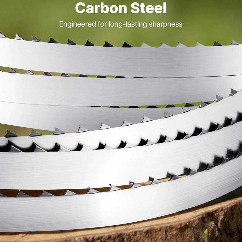 VEVOR lentzāģa asmens 1832 mm, 4 TPI, no SK5 augstas izturības oglekļa tērauda ar rūdītiem 18 HRC asiem zobiem, 12,7 mm platums, rezerves asmens kokapstrādes lentzāģiem, 1 gab.