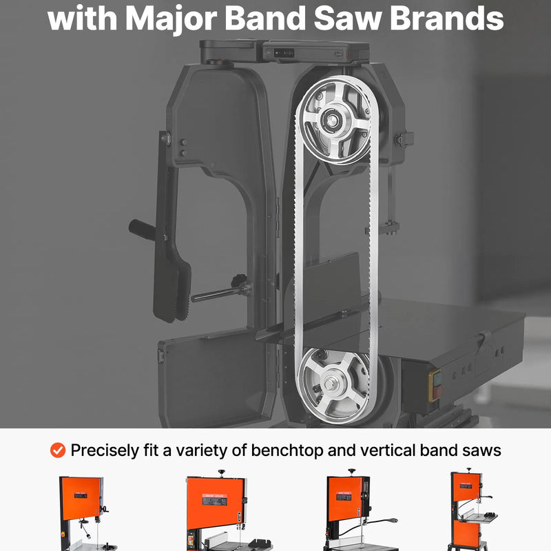 VEVOR lentzāģa asmens 1832 mm, 4 TPI, no SK5 augstas izturības oglekļa tērauda ar rūdītiem 18 HRC asiem zobiem, 12,7 mm platums, rezerves asmens kokapstrādes lentzāģiem, 1 gab.