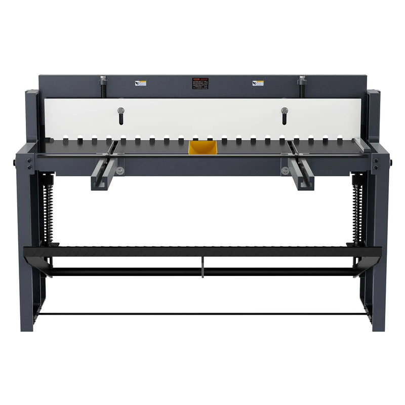 VEVOR pedāļa lokšņu metāla šķēres, griešanas platums 1320 mm, manuālas grīdas šķēres ar masīva tērauda rāmi, regulējama asmeņu atstarpe, materiāla atdures, kājas pedāļa vadība tērauda, vara, armatūras un alumīnija griešanai