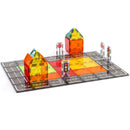 VEVOR magnētisko flīžu komplekts, 56 gab., ceļu un pilsētas būves magnētiskie kluči bērniem; STEM sensorā izglītojošā rotaļlieta ar uzglabāšanas somu bērniem no 3 gadu vecuma