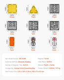 VEVOR magnētisko flīžu komplekts, 56 gab., ceļu un pilsētas būves magnētiskie kluči bērniem; STEM sensorā izglītojošā rotaļlieta ar uzglabāšanas somu bērniem no 3 gadu vecuma