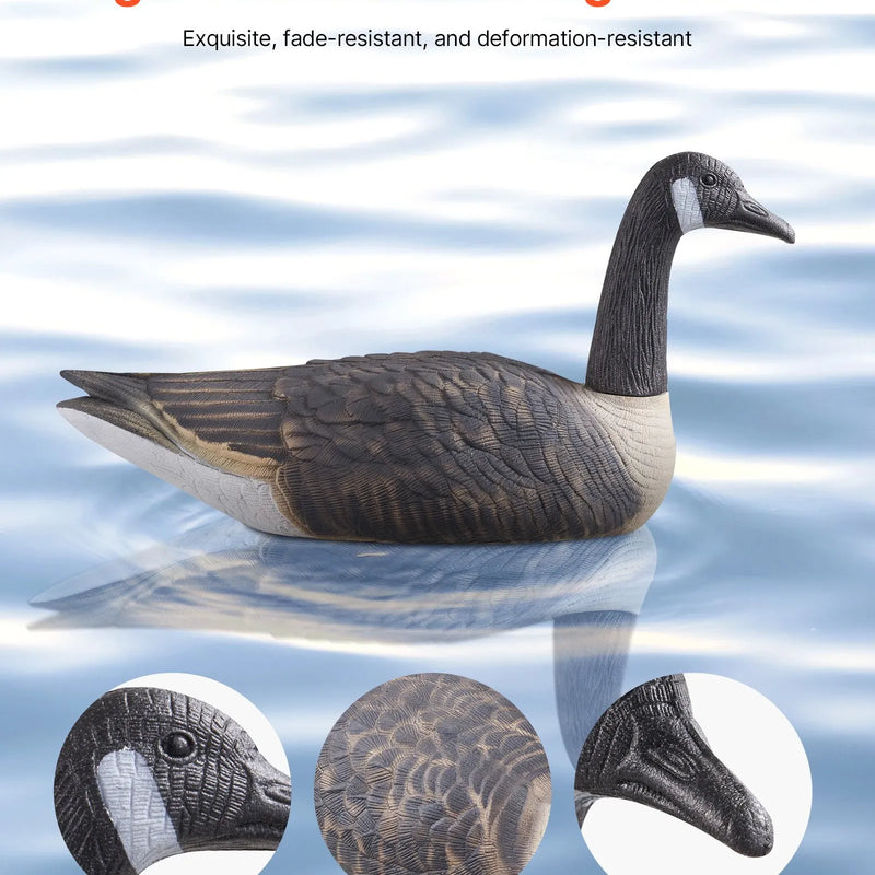 Kanādas zosu mānekļi āra lietošanai, 6 gab., izturīgi plastmasas peldmānekļi ar īpaši reālistisku krāsojumu, piemēroti ūdensputnu medībām, dīķiem, ezeriem vai dārza dekorēšanai, viegli pārnēsājami un lietojami