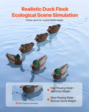 Pīļu mānekļi, reālistiski peldoši medību mānekļi ar svaru līdzsvarotu peldspēju, plastmasas pīļu imitācija medībām, piemēroti dīķiem, ezeriem un dārza dekorēšanai, viegli pārnēsājami (6 gab.)