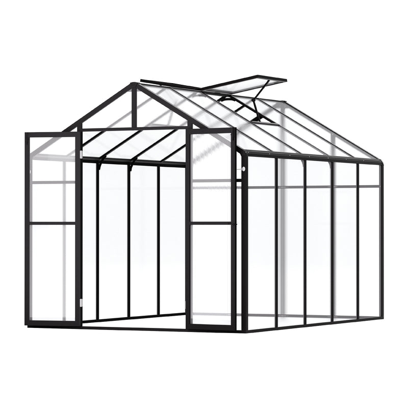 VEVOR polikarbonāta 2.36 x 2.89 x 2.06 m siltumnīca dārzam