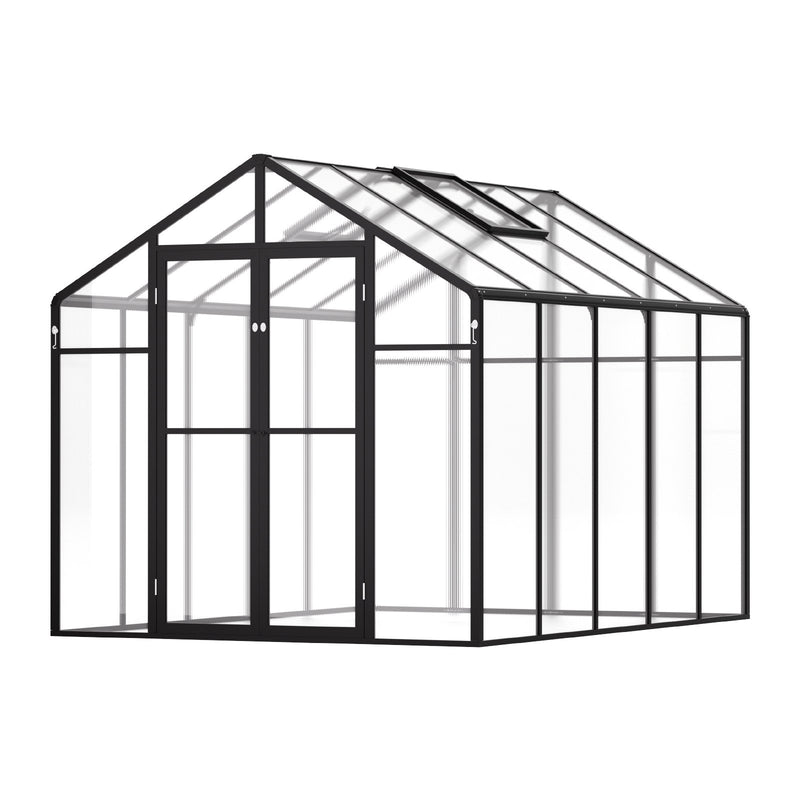 VEVOR polikarbonāta 2.36 x 2.89 x 2.06 m siltumnīca dārzam