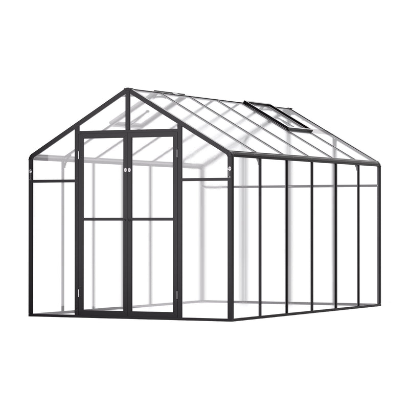 VEVOR polikarbonāta 2.35 x 3.46 x 2.07 m siltumnīca dārzam