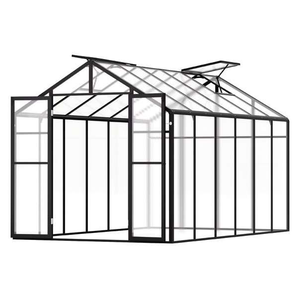 VEVOR polikarbonāta 2.35 x 3.46 x 2.07 m siltumnīca dārzam