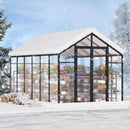 VEVOR polikarbonāta 2.35 x 3.46 x 2.07 m siltumnīca dārzam