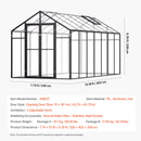 VEVOR polikarbonāta 2.35 x 4.03 x 2.07 m siltumnīca dārzam