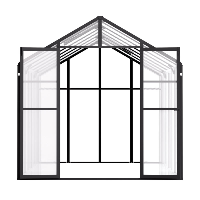 VEVOR polikarbonāta 2.35 x 4.03 x 2.07 m siltumnīca dārzam