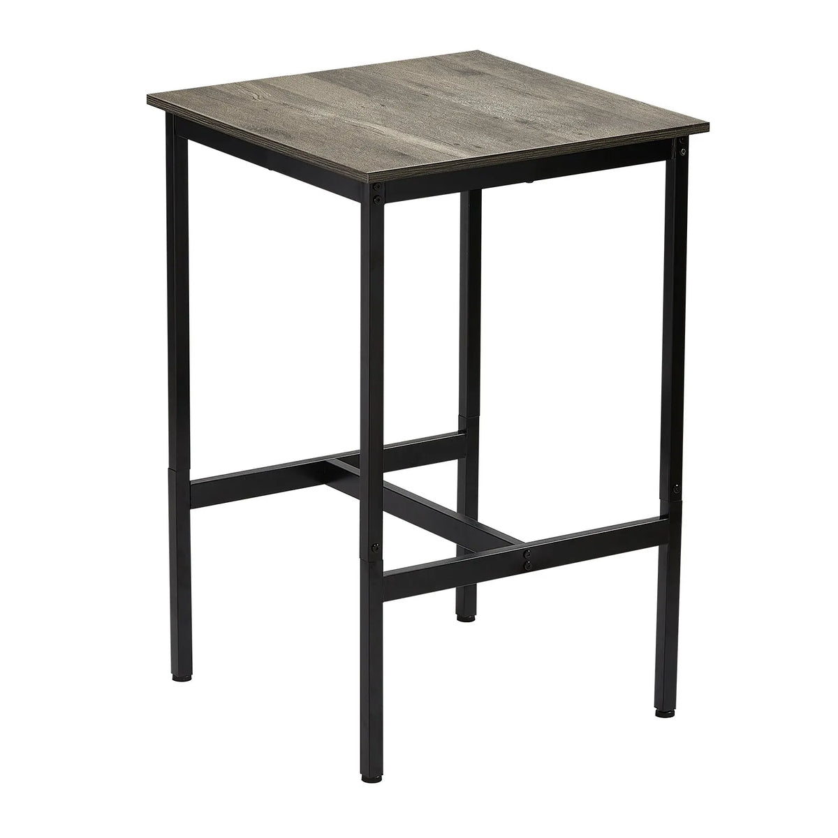 VEVOR High Bar Table with Metal Frame, 60×60×91 cm, Suitable for Kitchen, Living Room, Café or Parties, Retro Brown and Black Colour