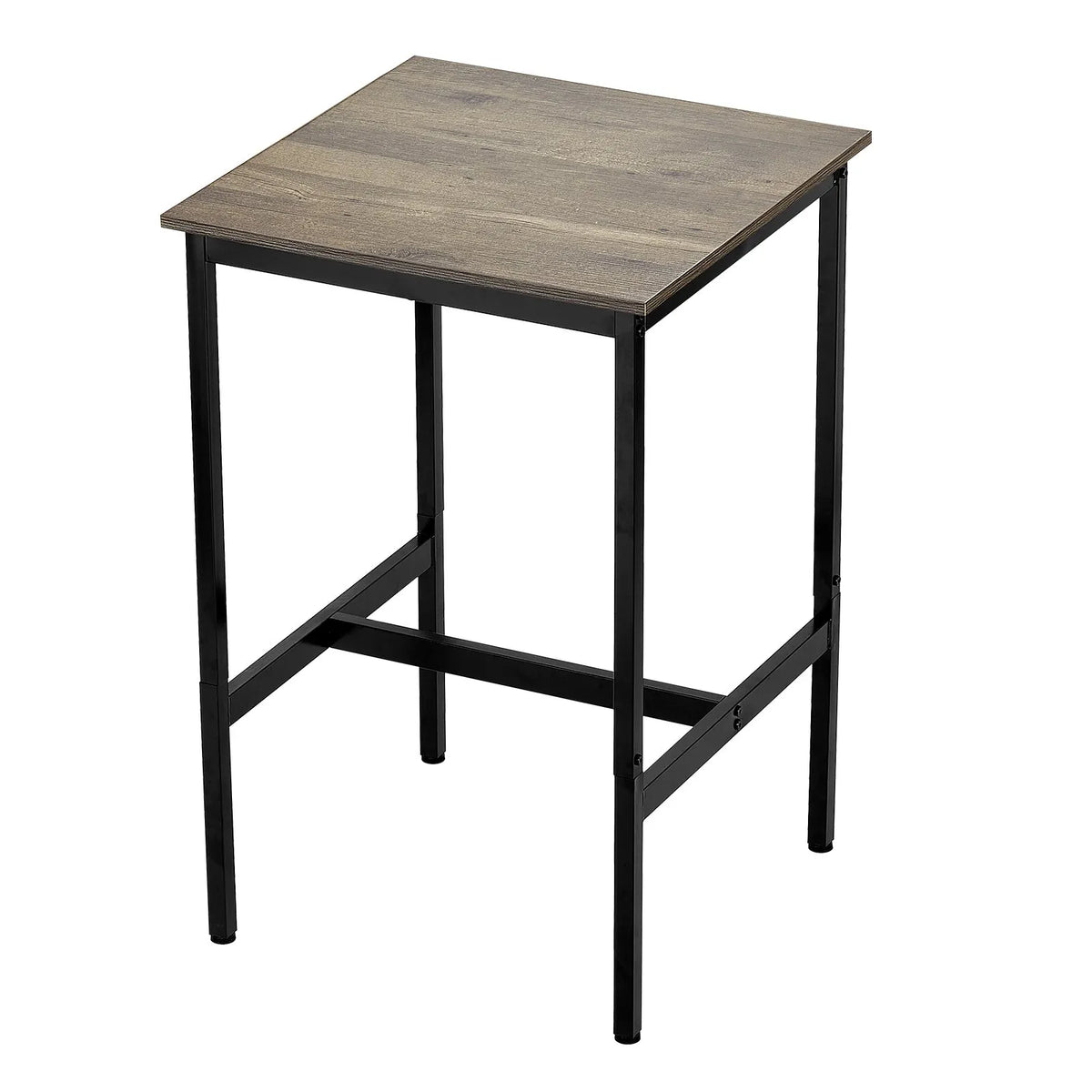 VEVOR High Bar Table with Metal Frame, 60×60×91 cm, Suitable for Kitchen, Living Room, Café or Parties, Retro Brown and Black Colour