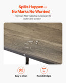 VEVOR augsts bāra galds ar metāla rāmi, 60×60×91 cm, piemērots virtuvei, viesistabai, kafejnīcai vai ballītēm, retro brūnā un melnā krāsā