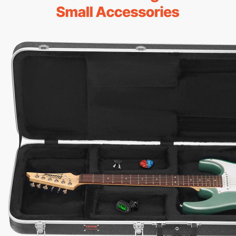 VEVOR elektriskās ģitāras cietais futrālis 1050 mm ar slēdzeni un atslēgām
