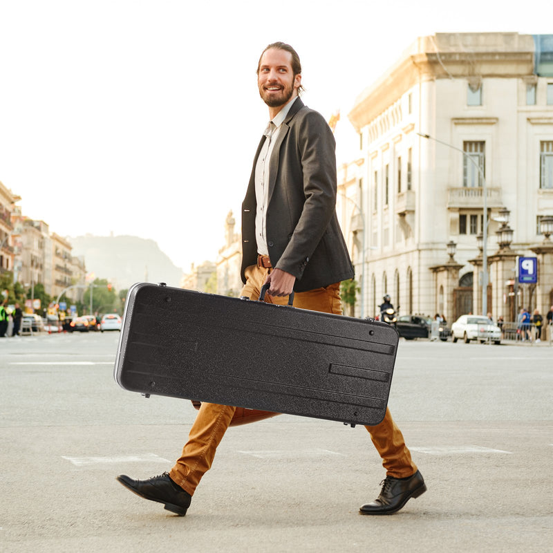 VEVOR elektriskās ģitāras cietais futrālis 1050 mm ar slēdzeni un atslēgām