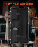 VEVOR basa ģitāras cietais koferis, 122 cm, ūdensizturīgs, ar slēdzeni un atslēgu, piemērots basa ģitārai