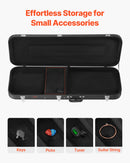 VEVOR basa ģitāras cietais koferis, 122 cm, ūdensizturīgs, ar slēdzeni un atslēgu, piemērots basa ģitārai