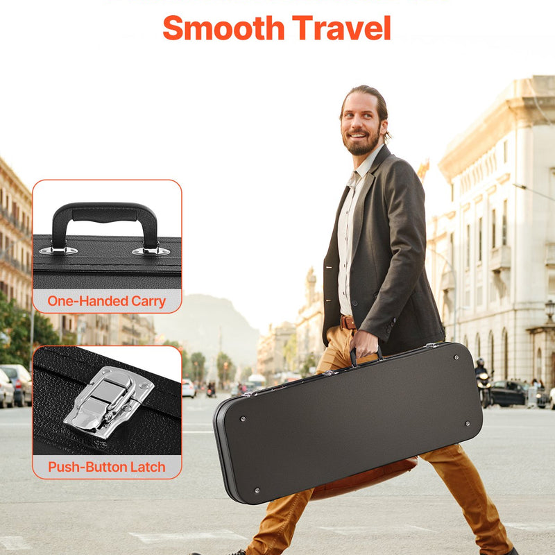 VEVOR elektriskās ģitāras cietā kaste 1095 mm ar slēdzeni un atslēgu, piemērota elektriskajai ģitārai