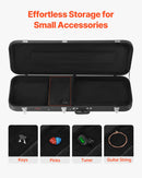 VEVOR elektriskās ģitāras cietā kaste 1095 mm ar slēdzeni un atslēgu, piemērota elektriskajai ģitārai