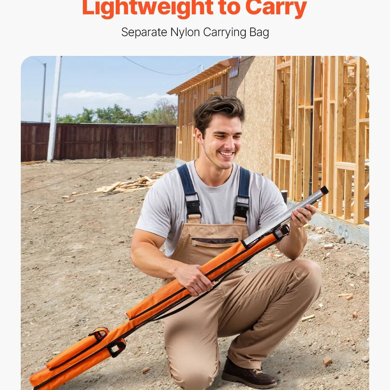 VEVOR 4 gabalu magnētisko torpēdas līmeņrāžu komplekts 1220/610/406/254 mm ar fluorescējošiem burbuļlīmeņiem, 45°/90°/180° lineālu, alumīnija sakausējuma līmeņošanas instrumentiem ar collu un metrisko skalu - ZEMLETES.LV