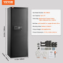 VEVOR ieroču seifs 8–10 šautenēm, šauteņu seifs ar mehānisko un digitālo tastatūras slēdzeni, ātrās piekļuves augstais ieroču skapis ar noņemamu plauktu, ieroču skapis mājas apstākļos šautenēm un bises tipa ieročiem