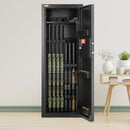 VEVOR seifs 6–8 šaujamieročiem ar atslēgu un digitālo tastatūru, ātras piekļuves augsts ieroču skapis ar noņemamu plauktu šautenēm un bises uzglabāšanai