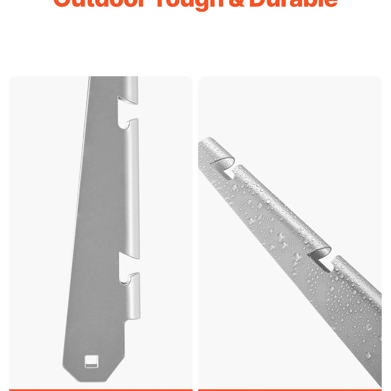 Dzeloņstieples rokas, 10 gab., 31 cm, žoga stabu augstuma pagarinātāji, virsmas montāža