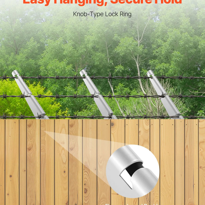 Dzeloņstieples rokas, 10 gab., 31 cm, žoga stabu augstuma pagarinātāji, virsmas montāža