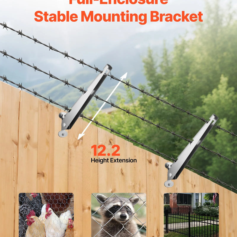 Dzeloņstieples rokas, 10 gab., 31 cm, žoga stabu augstuma pagarinātāji, virsmas montāža