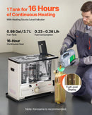 10 000 BTU iekštelpu un āra petrolejas sildītājs ar automātisku izslēgšanos, regulējamu liesmu un apgāšanās aizsardzību, pārnēsājams sildītājs mājai, garāžai, pagrabam, kempingam, darbnīcai un ārkārtas situācijām, melns