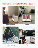 10 000 BTU iekštelpu un āra petrolejas sildītājs ar automātisku izslēgšanos, regulējamu liesmu un apgāšanās aizsardzību, pārnēsājams sildītājs mājai, garāžai, pagrabam, kempingam, darbnīcai un ārkārtas situācijām, melns