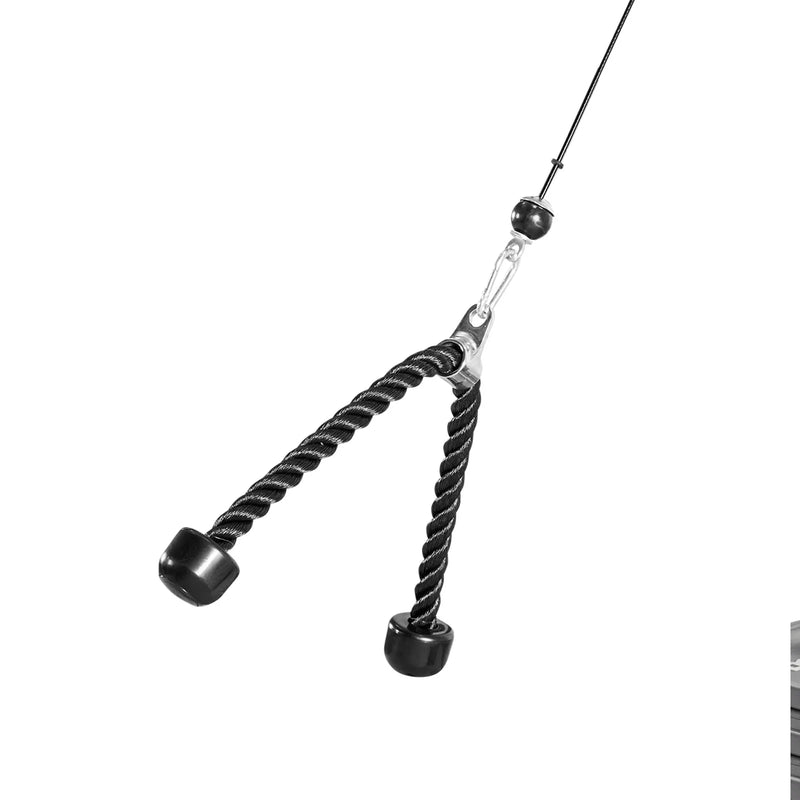 VEVOR trenažiera troses skriemeļu sistēma, 2 gab. LAT vilkšanas un pacelšanas skriemeļu komplekts ar divām tērauda trosēm, īso stieni un dubultajiem rokturiem, spēka treniņu kabelis bicepsam, pleciem un mugurai, slodze līdz 150 kg