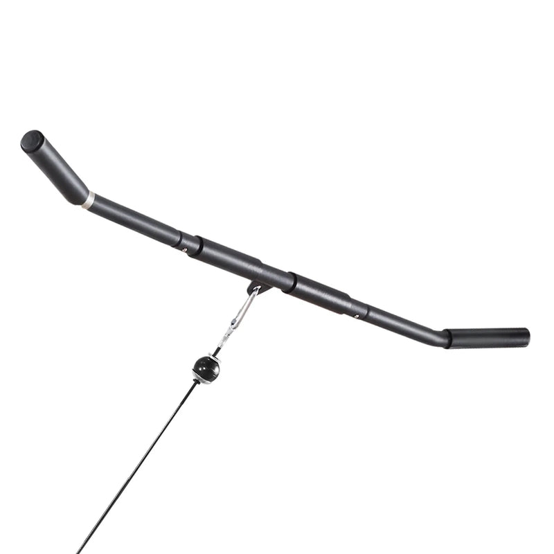 VEVOR trenažiera troses skriemeļu sistēma, 2 gab. LAT vilkšanas un pacelšanas skriemeļu komplekts ar divām tērauda trosēm, īso stieni un dubultajiem rokturiem, spēka treniņu kabelis bicepsam, pleciem un mugurai, slodze līdz 150 kg