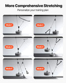 VEVOR trenažiera troses skriemeļu sistēma, 2 gab. LAT vilkšanas un pacelšanas skriemeļu komplekts ar divām tērauda trosēm, īso stieni un dubultajiem rokturiem, spēka treniņu kabelis bicepsam, pleciem un mugurai, slodze līdz 150 kg