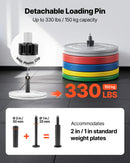 VEVOR trenažiera troses skriemeļu sistēma, 2 gab. LAT vilkšanas un pacelšanas skriemeļu komplekts ar divām tērauda trosēm, īso stieni un dubultajiem rokturiem, spēka treniņu kabelis bicepsam, pleciem un mugurai, slodze līdz 150 kg