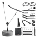 VEVOR trenažiera troses skriemeļu sistēma, 2 gab. LAT vilkšanas un pacelšanas skriemeļu komplekts ar divām tērauda trosēm, īso stieni un dubultajiem rokturiem, spēka treniņu kabelis bicepsam, pleciem un mugurai, slodze līdz 150 kg