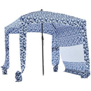 VEVOR pludmales kabāna, 1,83 × 1,83 m pludmales nojume ar sānu sienu, UPF 50+ aizsardzība, viegli uzstādamā kabānas telts ar smilšu kabatām, liela pārnēsājama saules aizsargu patversmes nojume visai ģimenei un draugiem.