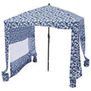 VEVOR pludmales kabāna, 1,83 × 1,83 m pludmales nojume ar sānu sienu, UPF 50+ aizsardzība, viegli uzstādamā kabānas telts ar smilšu kabatām, liela pārnēsājama saules aizsargu patversmes nojume visai ģimenei un draugiem.