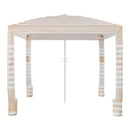 VEVOR pludmales kabana, 2,4 × 2,4 m pludmales nojume ar sānu sienu, UPF 50+ aizsardzība, viegli uzstādāma kabana telts ar smilšu kabatām, regulējams augstums, pārnēsājama saules aizsardzības nojume visai ģimenei un draugiem