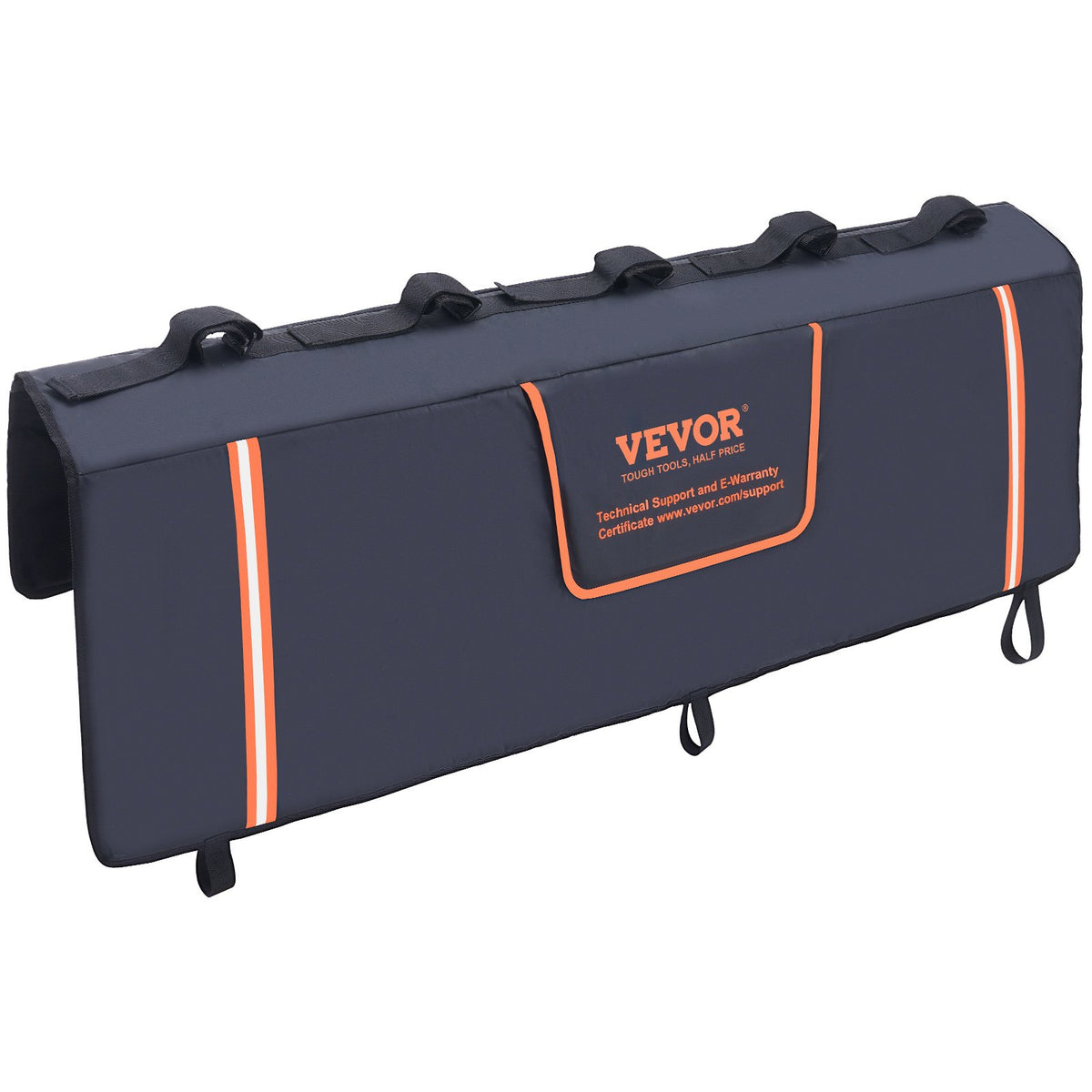 VEVOR Bicycle Carrier for Truck Bed Tailgate, 135 cm – Fits 5 Mountain Bikes, with Reflective Straps, Tool Pockets and Camera Opening, Suitable for Mid-Size Pickups
