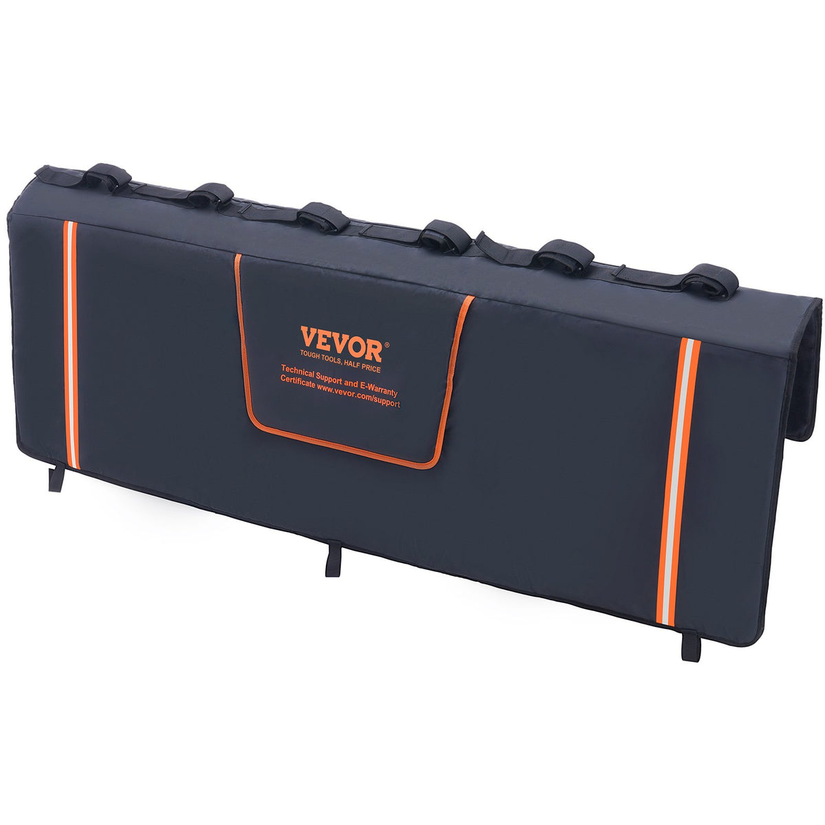 VEVOR Cargo Bike Rack, 1575 mm, Fits 6 Mountain Bikes, with Reflective Strips, Tool Pockets and Camera Opening, Suitable for Pickup Trucks