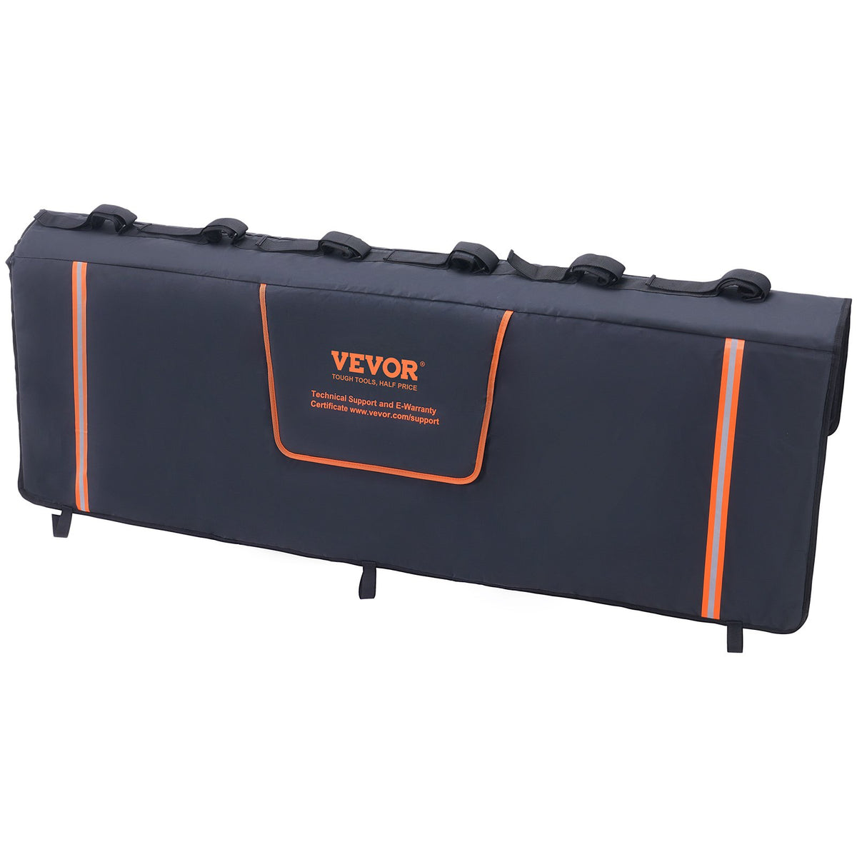 VEVOR Cargo Bike Rack, 1575 mm, Fits 6 Mountain Bikes, with Reflective Strips, Tool Pockets and Camera Opening, Suitable for Pickup Trucks