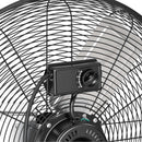 VEVOR industriālais grīdas ventilators 61 cm, 7500 CFM augstas veiktspējas gaisa plūsma, alumīnija lāpstiņas, 3 ātrumi, 360° regulējams slīpums, piemērots darbnīcām, noliktavām, garāžām un komerctelpām, melns