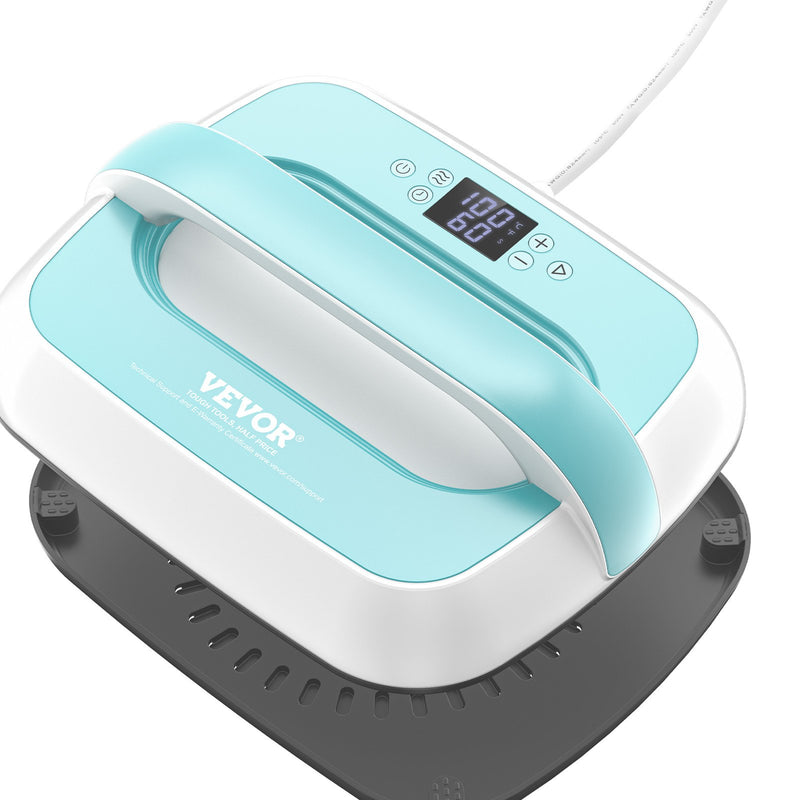 VEVOR  pārnēsājamā termoprese 30 x 25 cm, zaļa + balta