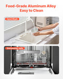 Vertikālā automātiskā saldējuma mašīna ar iebūvētu kompresoru, 1 l gelato un saldēta jogurta aparāts bez iepriekšējas sasaldēšanas, elektriskā sorberta mašīna ar 4 režīmiem, mājai