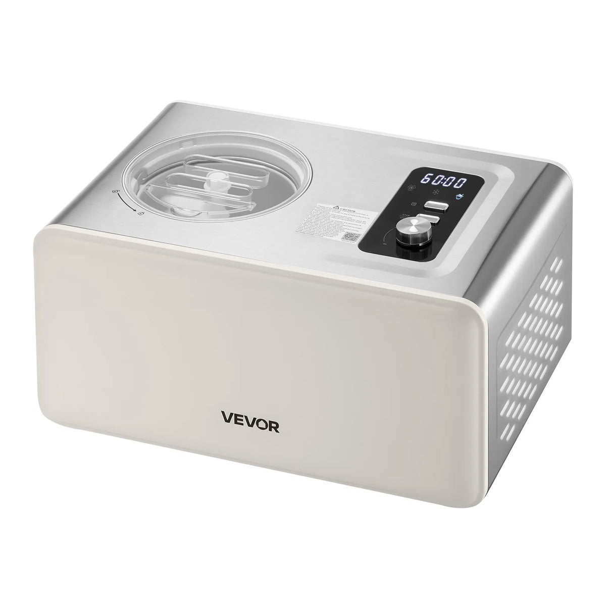 VEVOR Automatic Ice Cream Machine 2 l with Compressor, 3 Modes, for Ice Cream and Sorbet, Home