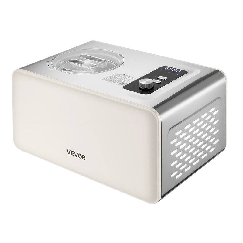 Automātiskā saldējuma mašīna ar iebūvētu kompresoru 2 L, elektriskā saldējuma un sorberta gatavotāja ar 3 režīmiem mājas virtuvei